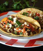 Tackling Tater Tacos with Honey Chipotle Slaw and Chorizo Crema