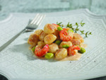 Potato Gnocchi with Local Edamame, Crawfish Marscapone