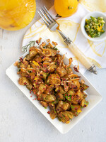 Harissa Roasted Potatoes with Preserved Lemon Gremolata