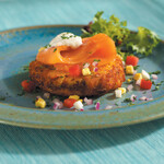 Smoked Coho Salmon on Idaho® Baked Potato Cake