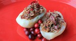 Idaho® Potato Boats Stuffed with Cuban Mojo Pork and Cranberries 