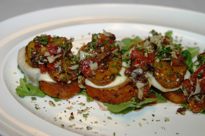 Idaho® Potato Bruschetta with Tomatoes and Olives
