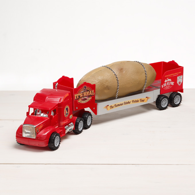 big red toy truck