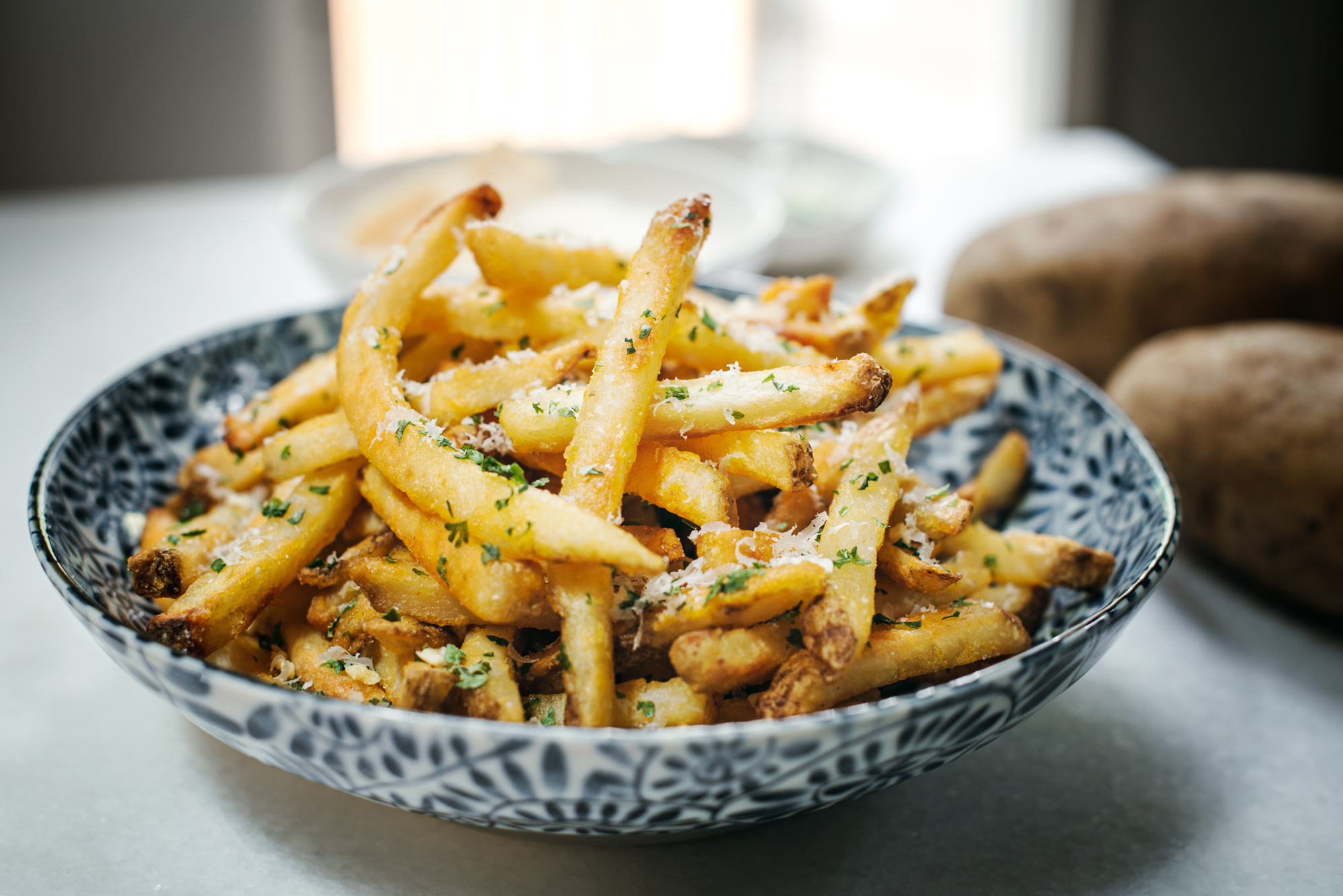 Truffle Sweet Potato Fries with Parmesan - Tao of Spice