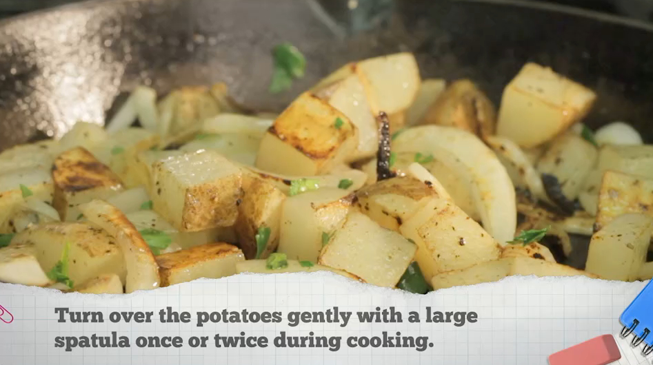 Sauteing Idaho® potatoes is just one of the many cooking techniques featured on Potato101.com.